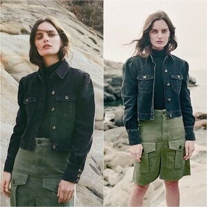 NWT BOYISH 90s Olive Green Canvas Twill Military Cargo Pocket Utility Skirt 2